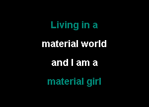 Living in a
material world

andlama

material girl