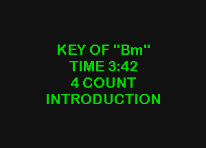KEY OF Bm
TIME 3z42

4COUNT
INTRODUCTION