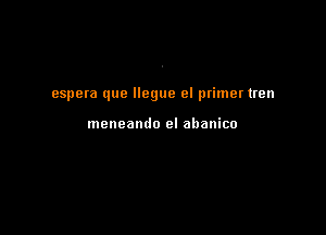 espera que llegue el primer tren

meneamlo el abanico