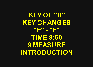 KEYOFD
KEYCHANGES
IIEII - IIFII

WME350
9MEASURE
INTRODUCHON