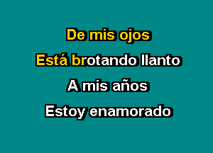 De mis ojos
Esta brotando llanto

A mis aFIos

Estoy enamorado