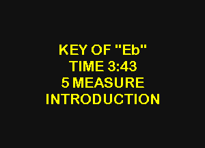 KEY OF Eb
TIME 3z43

SMEASURE
INTRODUCTION