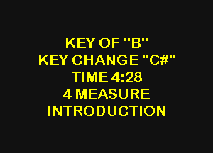 KEYOFE'
KEYCHANGEC?'

WME428
4MEASURE
INTRODUCHON