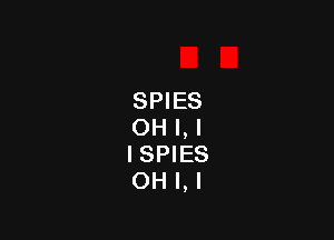 SPIES

OH I,l
ISPIES
OH l,l