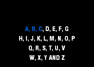 11,8, 0, D, E, F, G

H, l,J, K, L, M, H, 0, P
Q, R, S, T, U,V
W, X, YAHD Z