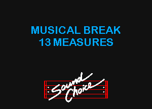 MUSICAL BREAK
13 MEASURES