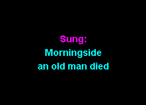 Sungz

Morningside
m1ddnmndmd