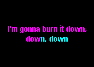 I'm gonna burn it down,

down. down