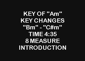 KEYOFAm
KEYCHANGES
IIBmII- IIC mII

NME435
8MEASURE
INTRODUCHON