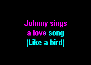 Johnny sings

a love song
(Like a bird)