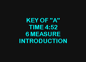 KEY OF A
TIME 4z52

6MEASURE
INTRODUCTION