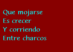 Que mojarse
Es crecer

Y corriendo
Entre charcos