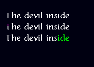 The devil inside
The devil inside

The devil inside