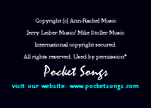 Copyright (c) Ann-Rschcl Music
1m Lm'bm' Musicl Milne 817on Music
Inmn'onsl copyright Banned.

All rights named. Used by pmnisbion

Doom 50W

visit our websitez m.pocketsongs.com