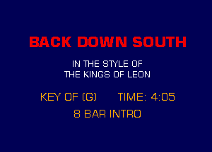 IN THE STYLE OF
THE KINGS OF LEON

KEY OF ((31 TIME 4105
8 BAR INTRO
