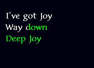 I've got Joy
kgrdown

Deep Joy