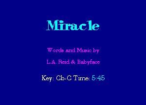 Key Cb-C Tune 5 45