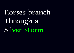 Horses branch
Through a

Silver storm