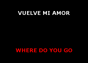 VUELVE MI AMOR

WHERE DO YOU GO