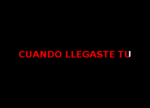 CUAN DO LLEGASTE TU