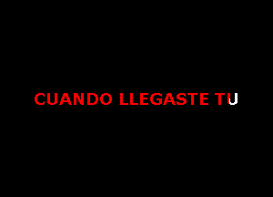 CUAN DO LLEGASTE TU