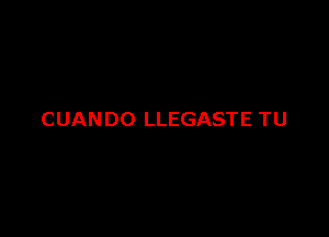 CUAN DO LLEGASTE TU