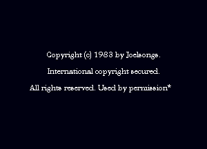 Copyright (c) 1983 by Joelaonso,
hman'oxml copyright secured,

All rights marred. Used by pamboion