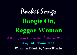 Paola 30W

Boogle On,

7
Reggae VS 01mm

Key Ab T1me.3i23
WondeandMuMc bySw-fm Wanda