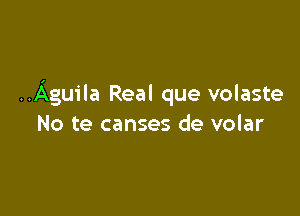 ..Aguila Real que volaste

No te canses de volar