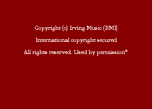 Copyright (c) Irving Mumc (EMU
hmmdorml copyright nocumd

All rights macrvod Used by pcrmmnon'