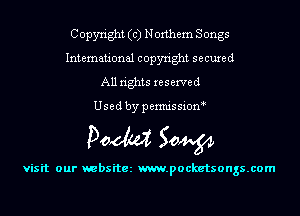 Copyright (c) Northern Songs
International copyright secured
All rights reserved

Used by permis sion

Doom 50W

visit our websitez m.pocketsongs.com