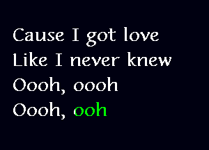 Causeligotlove
Like I never knew

Oooh, oooh
Oooh, ooh