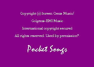 Copyright (c) Sm Germ MunicJ
Colgcma-EMI Mum
hmmdorml copyright nocumd

All rights marred, Uaod by pcrmmnon'

Doom SW54