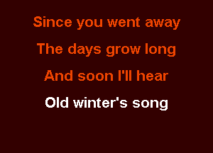 Old winter's song
