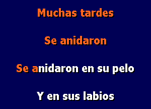 Muchas tardes

Se anidaron

Se anidaron en su pelo

Y en sus labios