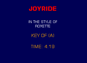 IN THE SWLE OF
FIDXETTE

KEY OF EA)

TlMEi 419