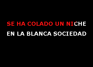 SE HA COLADO UN NICHE

EN LA BLANCA SOCIEDAD
