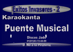 Karadkgnta

Puente Musical

Discos Jade.g
OHMMS 12 8.189

' D No 5 L1 plraierla