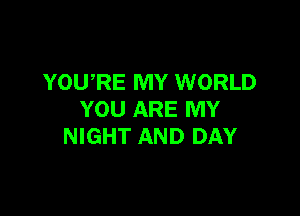 YOWRE MY WORLD

YOU ARE MY
NIGHT AND DAY