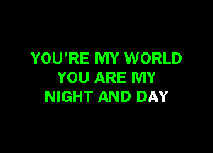 YOWRE MY WORLD

YOU ARE MY
NIGHT AND DAY