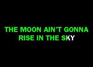 THE MOON AINT GONNA

RISE IN THE SKY