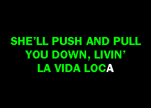 SHELL PUSH AND PULL

YOU DOWN, LIVIN,
LA VIDA LOCA