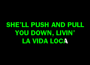 SHELL PUSH AND PULL

YOU DOWN, LIVIN,
LA VIDA LOCA