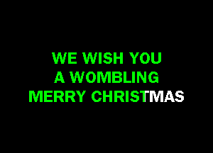 WE WISH YOU

A WOMBLING
MERRY CHRISTMAS