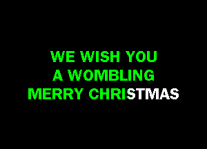 WE WISH YOU

A WOMBLING
MERRY CHRISTMAS