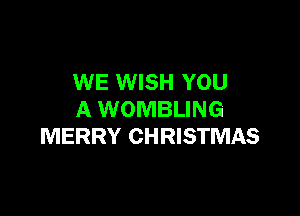 WE WISH YOU

A WOMBLING
MERRY CHRISTMAS