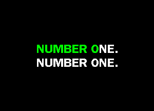 NUMBER ONE.

NUMBER ONE.