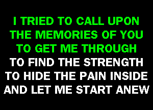 UTRIED ?G) Q3113 UPON
MEMORIES G13 WI!)
W) 5313 THROUGH

m) FIND STRENGTH
m) HIDE 1-5233?) INSIDE
METRE START mam