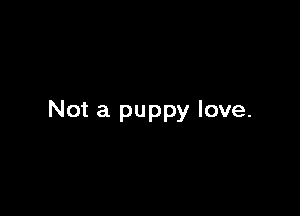 Not a puppy love.