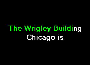 The Wrigley Building

Chicago is